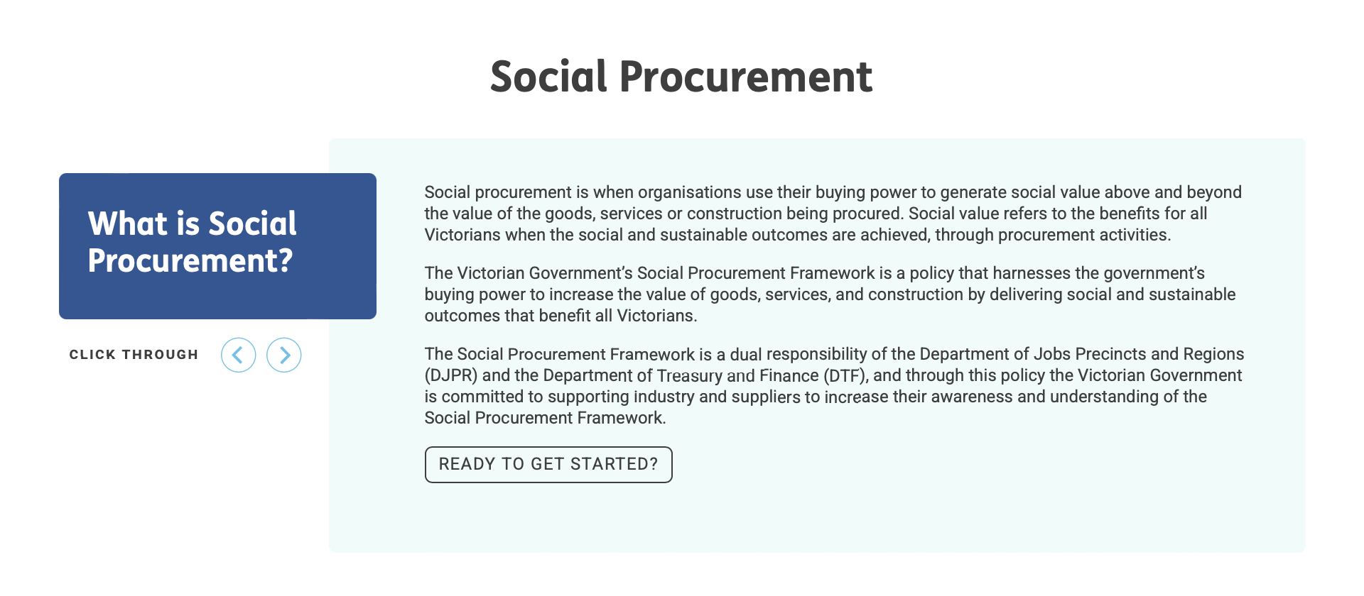 Social Procurement section of Ability Works Australia website