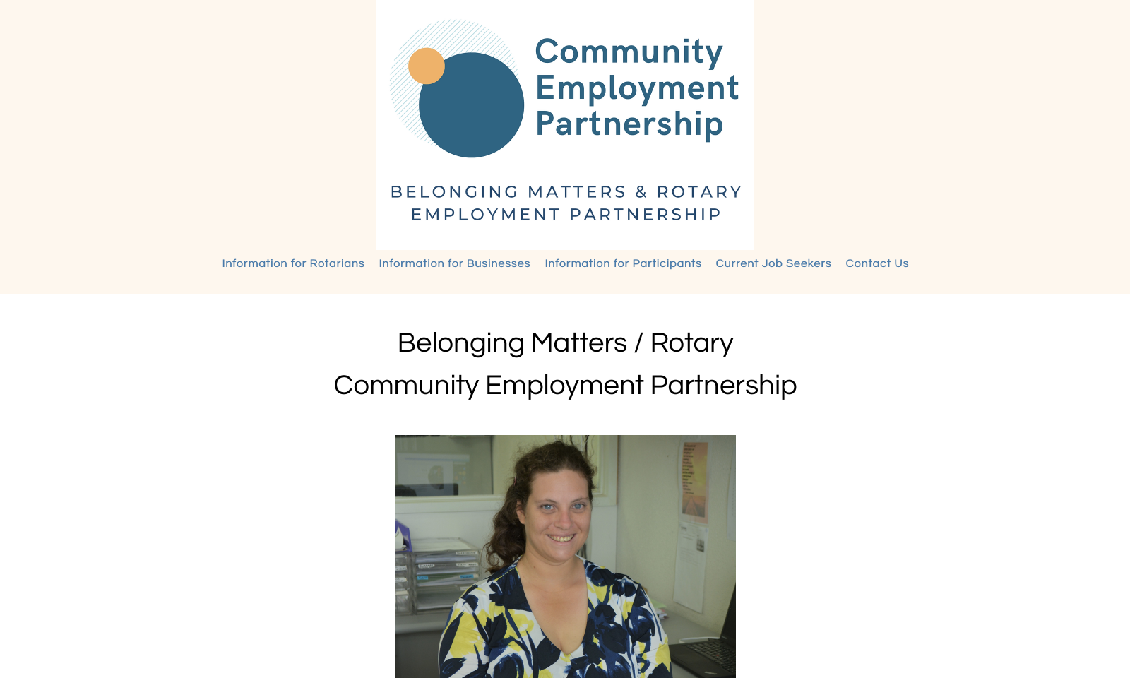Home page of the Community Employment Partnership website