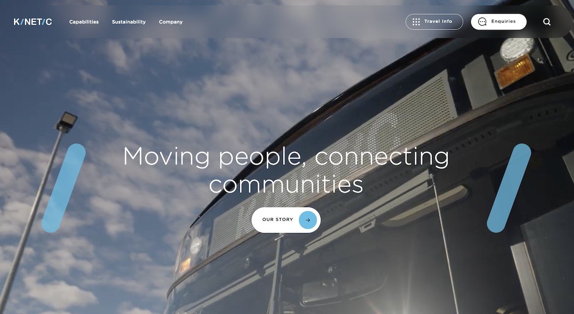 Home page of the Kinetic Transport website